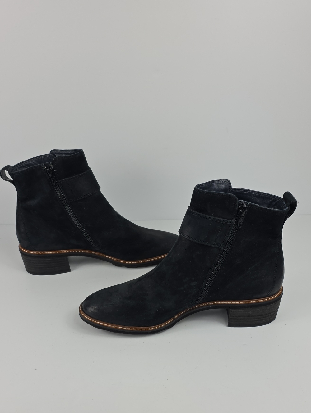 Paul Green Dark Suede Women's Ankle Boots Size Uk 5.5 - US 8 - Picture 3 of 11